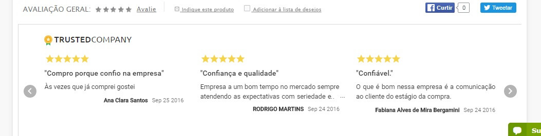 Reviews e Ratings e-lens